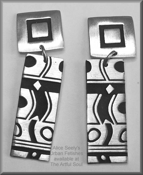 Alice Seely Double Deco Geometric Earrings-Clip