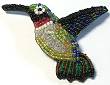 Beaded Small Hummingbird Pin