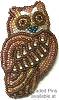Beaded Owl Pin