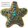 Beaded Starfish Pin