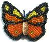 Beaded Monarch Butterfly Pin