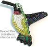 Beaded Medium Hummingbird Pin