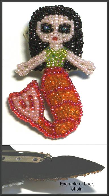 Beaded Mermaid Pin