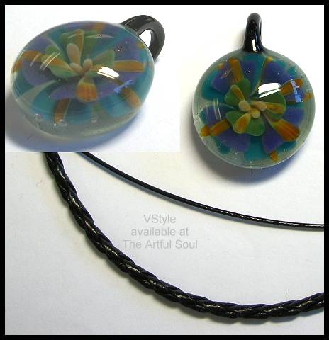 VStyle Glass Pendant, Deco Flower
