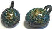 VStyle Glass Pendant, Dark Teal Flower