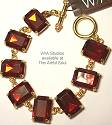 W/A Studios Red Crystal Bracelet