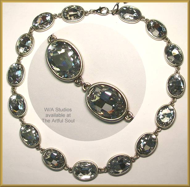 W/A Studios Clear Crystal Necklace