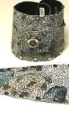 Whimsical Originals Denim Floral Wrap Cuff Bracelet