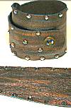 Whimsical Originals Aqua Brown Metallic Wrap Cuff Bracelet