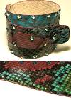 Whimsical Originals Turquoise Snake Wrap Cuff Bracelet