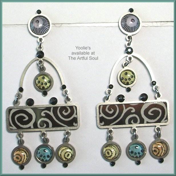 Yoolies Black N White Earrings