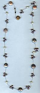 Zoe B 14kt White Gold Gray Coin Pearl Necklace
