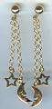Zoe B 14kt Star Moon Earrings
