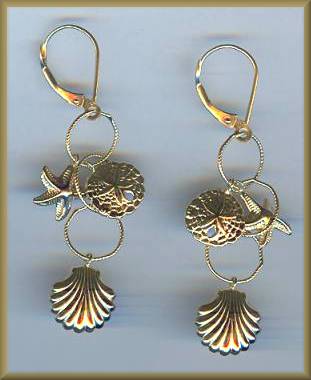 Zoe B 14kt Sea Charm Earrings