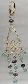 Zoe B Iolite Apatite Chandelier Earrings
