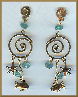 Zoe B 14kt Sea Charms Earrings