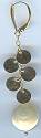 Zoe B 14kt White Coin Pearl Charmed Earrings