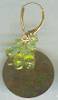 Zoe B Hammered Disk Peridot Earrings