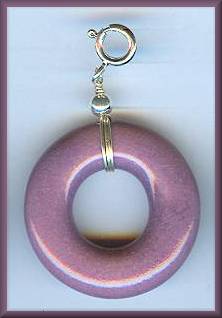 Zulugrass Plum Porcelain Hoop Charm