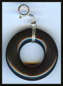 Zulugrass Black Porcelain Hoop Charm