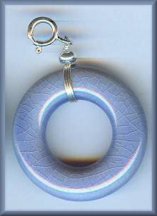 Zulugrass Kenya Blue Porcelain Hoop Charm