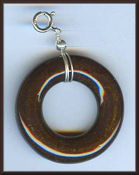 Zulugrass Dark Brown Porcelain Hoop Charm