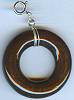 Zulugrass Dark Brown Porcelain Hoop Charm