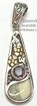 Zealandia Fossil Ivory/Amethyst Pendant