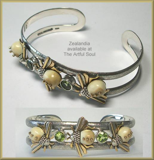 Zealandia Bees Cuff Bracelet