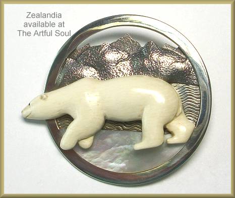 Zealandia Bear on Ice Cap Pin/Pendant
