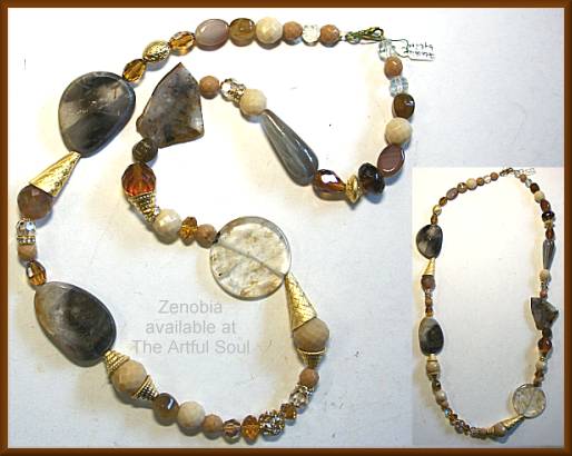 Zenobia Chunky Long Golden Necklace
