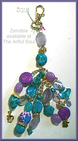 Zenobia Lina Lina Lavender Sky Purse Charm