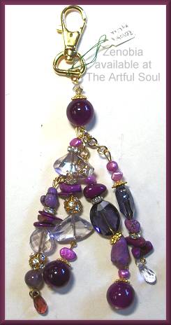 Zenobia Lina Lina Purple Purse Charm